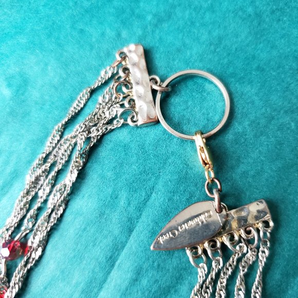 2/20$ Vintage coldwater creek red crystal multiple strands necklace - Picture 5 of 5